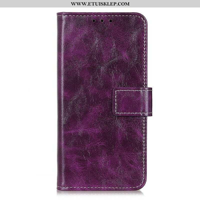 Etui Folio do Samsung Galaxy S21 5G Błyszczące I Widoczne Szwy